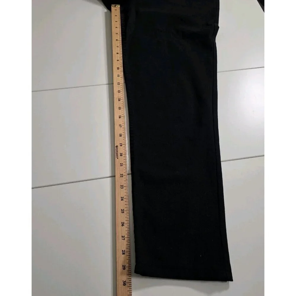 Simon Chang Jeans Women 14 Black High Rise Cotton Denim Canada Made Straight Leg - Picture 7 of 16